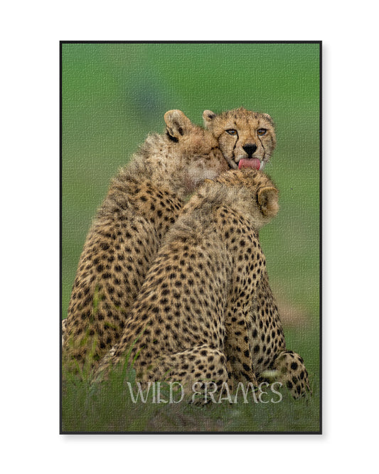 Nest – Cheetah Family Canvas for Warm, Storytelling Spaces