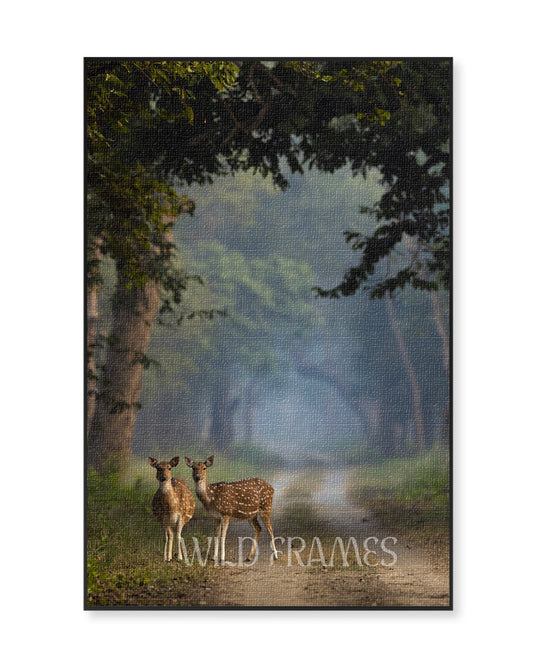 Whispers of the Wild – Luxury Deer Canvas for  Sustainable Interiors