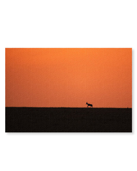 Red Sunset Sillhouette - Canvas