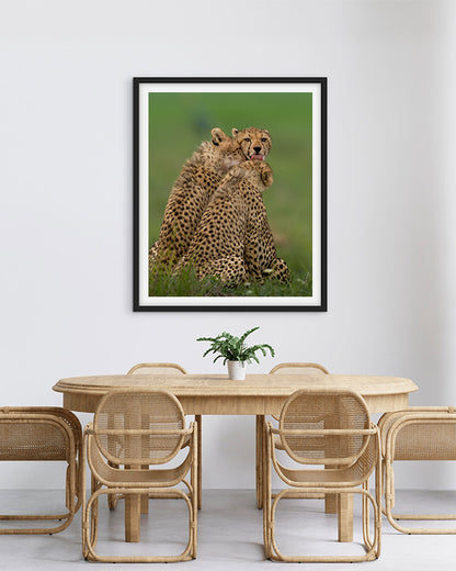 Nest – Cheetah Family Canvas for Warm,  Storytelling Spaces