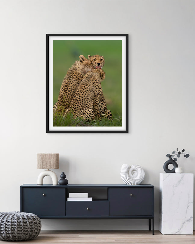 Nest – Cheetah Family Canvas for Warm,  Storytelling Spaces