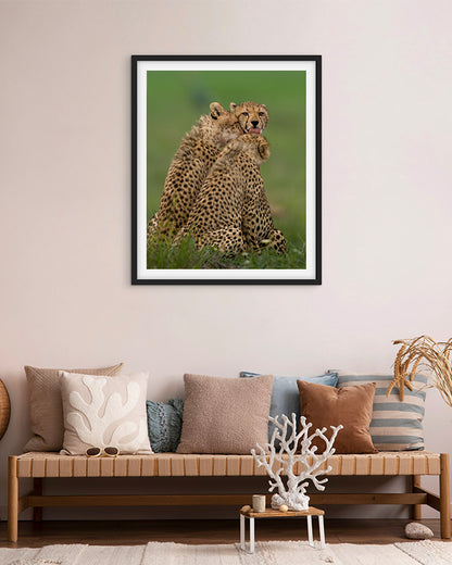 Nest – Cheetah Family Canvas for Warm,  Storytelling Spaces