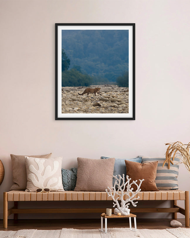 Solitude – Leopard famed Wall Art for Earthy  Interiors