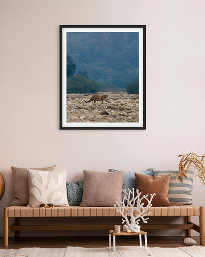 Solitude – Leopard famed Wall Art for Earthy  Interiors