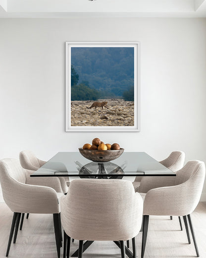 Solitude – Leopard famed Wall Art for Earthy  Interiors