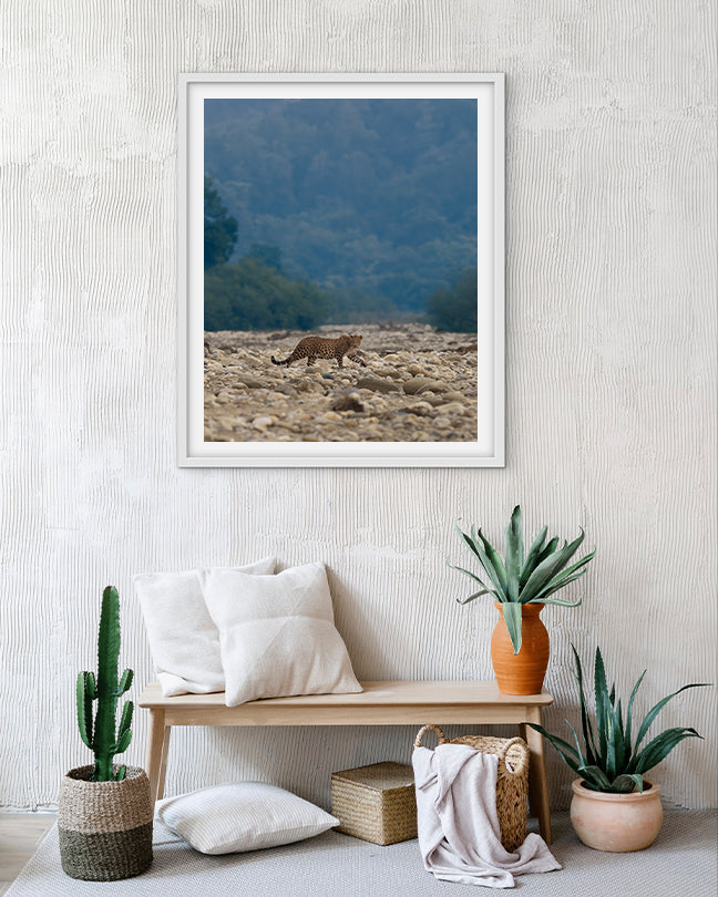 Solitude – Leopard famed Wall Art for Earthy  Interiors